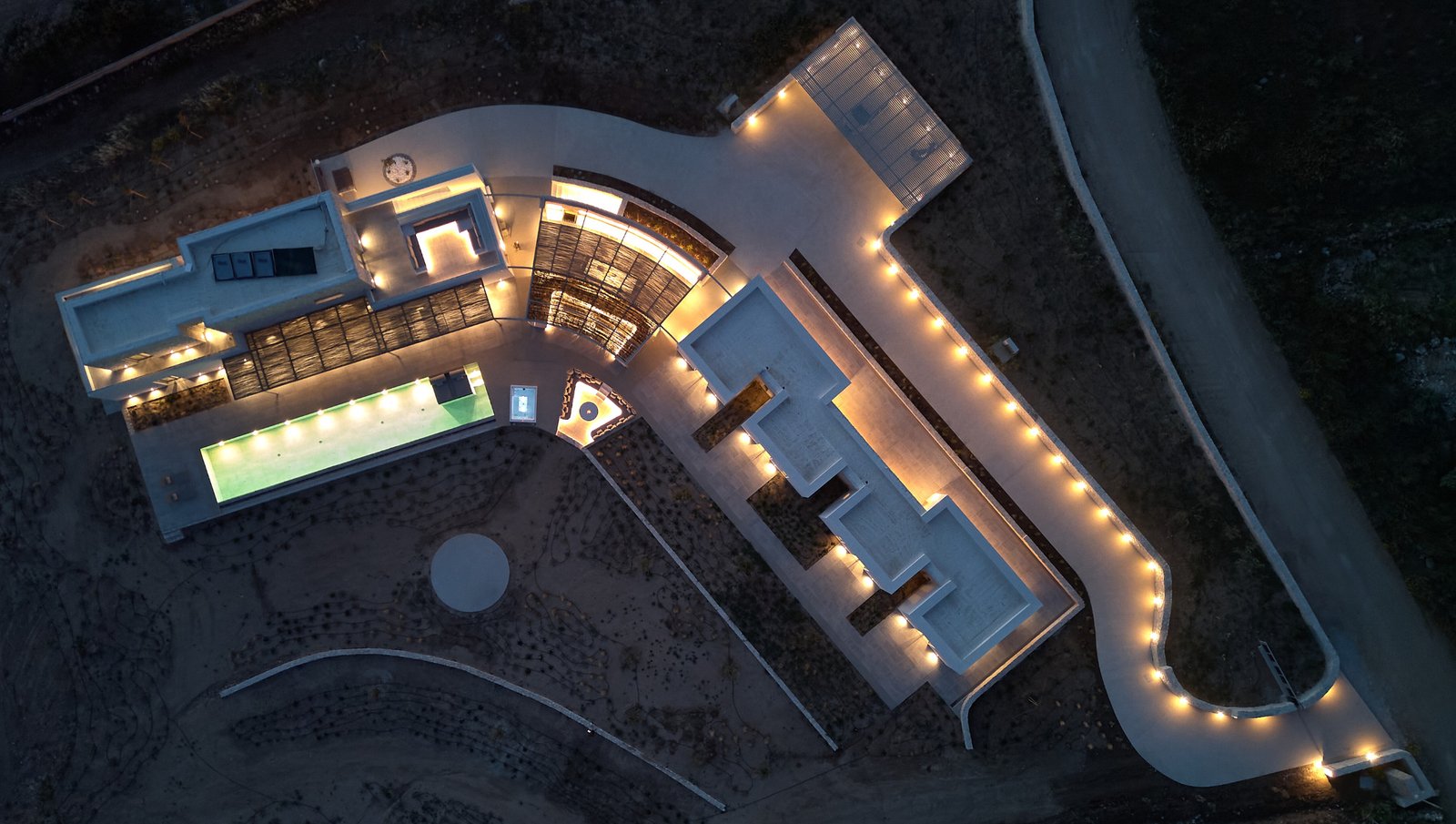 Aerial night view